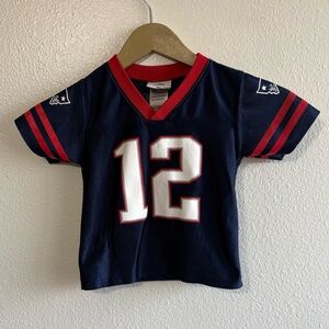 NFL Team Apparel Youth Size 3T Patriots Tom Brady #12 Jersey Football Sporty
